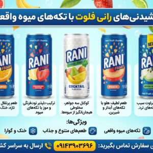 نوشیدنی رانی فلوت اصل | با تکه های واقعی میوه | مجموعه طعم های متنوع