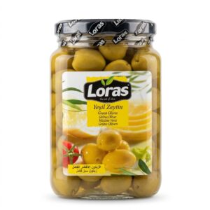 زیتون سبز لوراس اصل | Loras Yeşil Zeytin | وزن 900 گرم